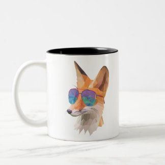 Caneca De Café Em Dois Tons raposa legal