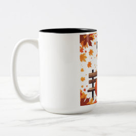 Caneca De Café Em Dois Tons Raposa no Autumn Mug