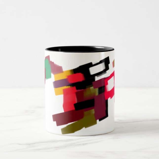 Caneca De Café Em Dois Tons Raposa outono jogando   (Centro)