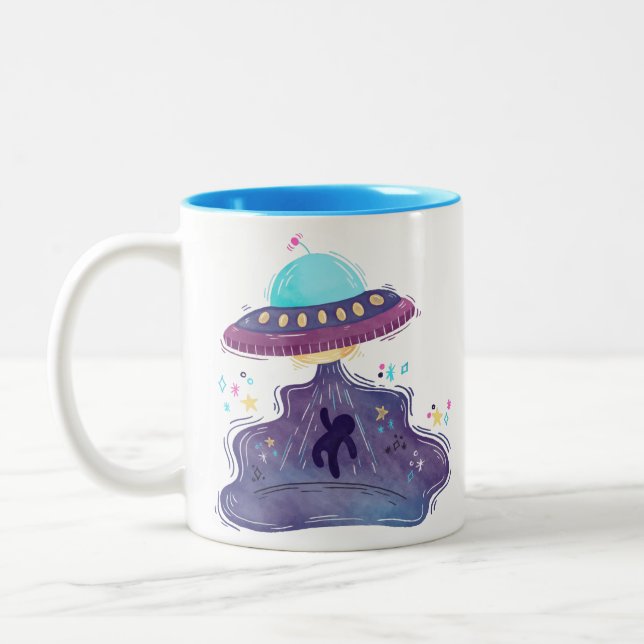 Caneca De Café Em Dois Tons rapto de alienígenas (Esquerda)