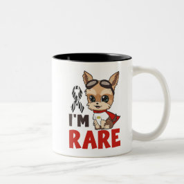 Caneca De Café Em Dois Tons Raros Dia da Doença Raros Não sou Paciente Deixado