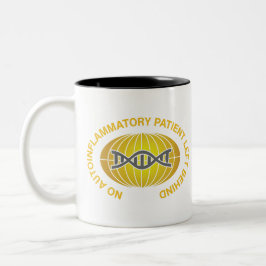 Caneca De Café Em Dois Tons Raros Dia da Doença Raros Não sou Paciente Deixado