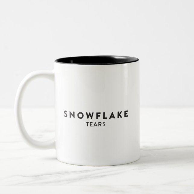 Caneca De Café Em Dois Tons Rasgos do floco de neve (Esquerda)