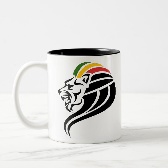 Caneca De Café Em Dois Tons Rasta Lion (Esquerda)