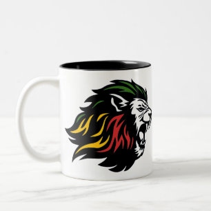 Caneca De Café Em Dois Tons Rasta Lion