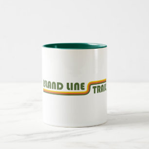 Caneca De Café Em Dois Tons Rastreio de Linha da Ilha