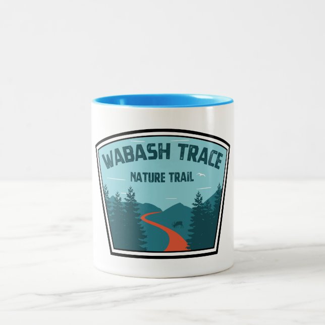 Caneca De Café Em Dois Tons Rastreio de Natureza do Véu (Centro)