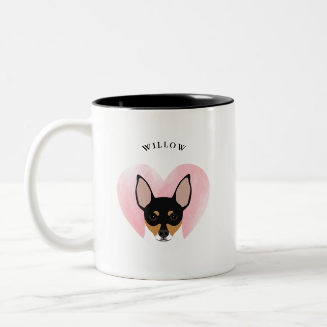 Caneca De Café Em Dois Tons Rat Terrier Mugs (Esquerda)