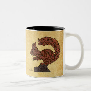 Caneca De Café Em Dois Tons Ratatöskr, Esquilo Nórdico/Viking
