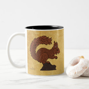 Caneca De Café Em Dois Tons Ratatöskr, Esquilo Nórdico/Viking