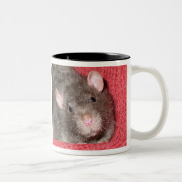 Caneca De Café Em Dois Tons Rato Fofo