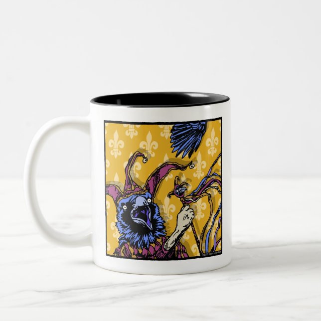 Caneca De Café Em Dois Tons Raven Mad - Pop Gótico Nightmare Surreal (Esquerda)