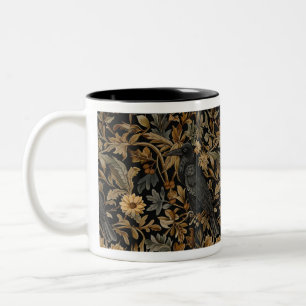 Caneca De Café Em Dois Tons Raven Mug Floral Medieval
