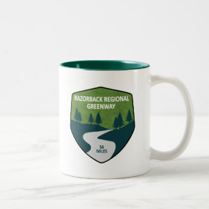 Caneca De Café Em Dois Tons Razorback Regional Greenway