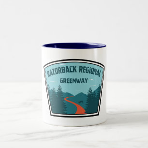 Caneca De Café Em Dois Tons Razorback Regional Greenway
