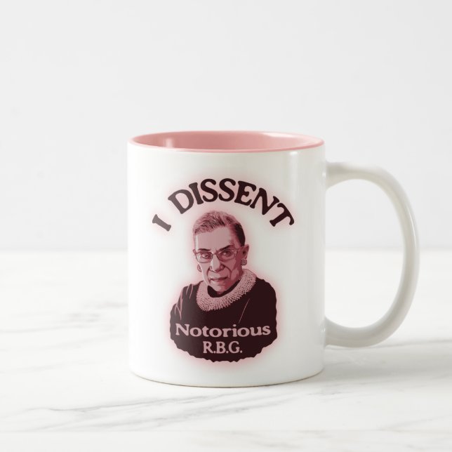 Caneca De Café Em Dois Tons RBG notório - p (Direita)