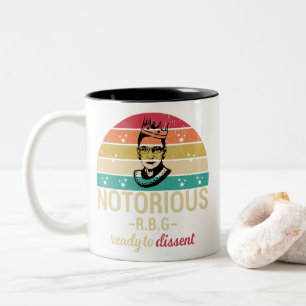 Caneca De Café Em Dois Tons RBG notório, Ruth Bader Ginsburg
