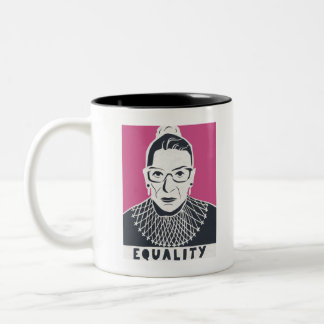 Caneca De Café Em Dois Tons RBG quer igualdade