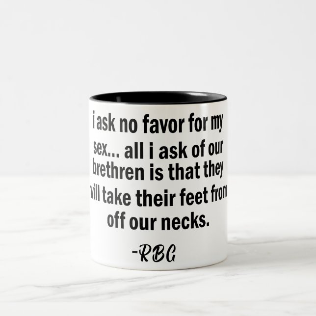 Caneca De Café Em Dois Tons RBG, Ruth Badger Ginsburg, Mulher Forte (Centro)