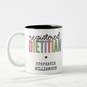 Caneca De Café Em Dois Tons RD Multicolorido Dietitiano Registrado Personaliza