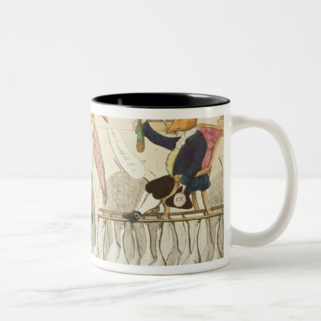 Caneca De Café Em Dois Tons Re-Eleger de Reynard ou de Fox (Direita)