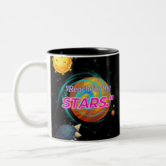 CANECA DE CAFÉ EM DOIS TONS REACH PARA AS ESTRELAS (Esquerda)