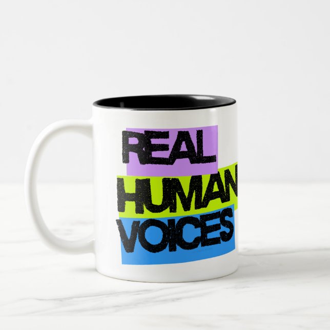Caneca De Café Em Dois Tons Real Human Voices - Mug - Sem AI Permitido (Esquerda)