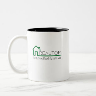 Caneca De Café Em Dois Tons Realtor - Tudo Que Eu Encosto Vender