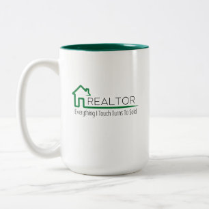 Caneca De Café Em Dois Tons Realtor - Tudo Que Eu Toco Se Torna Vendido Mug