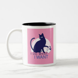 Caneca De Café Em Dois Tons Rebel Cat