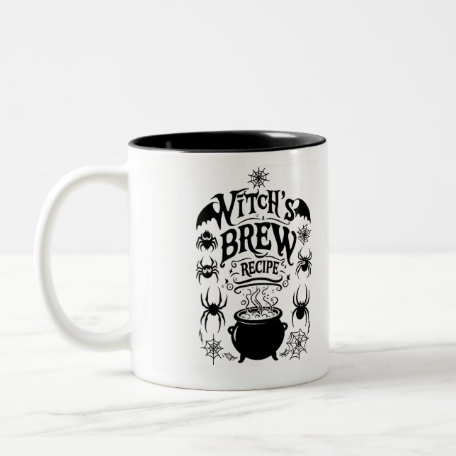 Caneca De Café Em Dois Tons Receita das Bruxas (Esquerda)