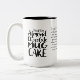Caneca De Café Em Dois Tons Receita de bolo de chocolate de amêndoa—LRG MUG