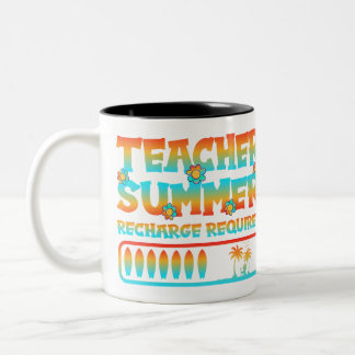 Caneca De Café Em Dois Tons Receita de Verão de Professores Mug de Férias Nece