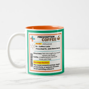 Caneca De Café Em Dois Tons Receita Engraçada Personalizada Coffee Mug