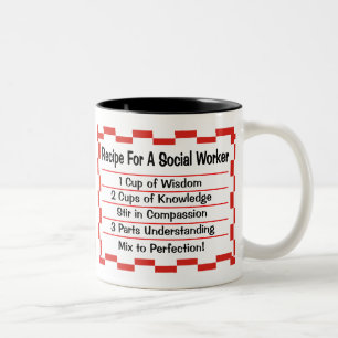 Caneca De Café Em Dois Tons Receita para um assistente social