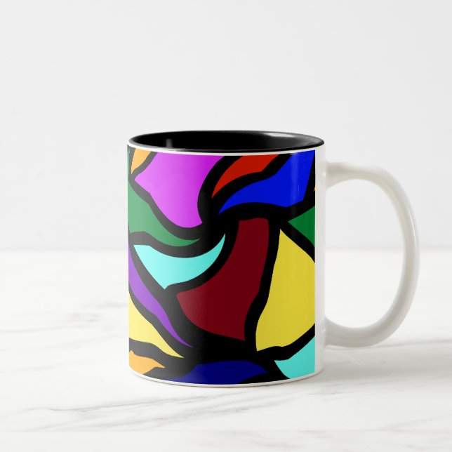 Caneca De Café Em Dois Tons Reciclado do vitral (Direita)