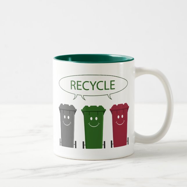 Caneca De Café Em Dois Tons Reciclagens (Direita)