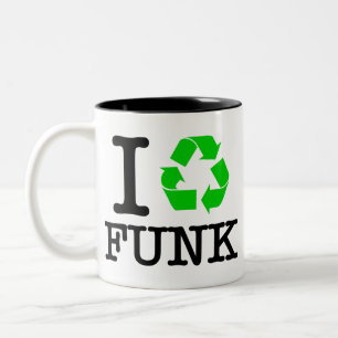 Caneca De Café Em Dois Tons Reciclar Funk