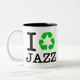 Caneca De Café Em Dois Tons Reciclar Jazz