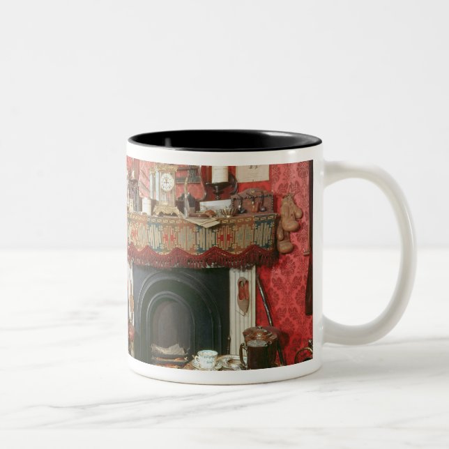 Caneca De Café Em Dois Tons Reconstrução da sala de Sherlock Holmes (Direita)