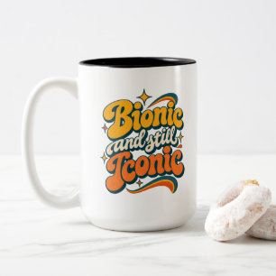 Caneca De Café Em Dois Tons Recuperação de Cirurgia Biónico e Ainda Icónico Di