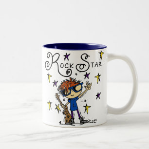 Caneca De Café Em Dois Tons Red Boy Rock Star