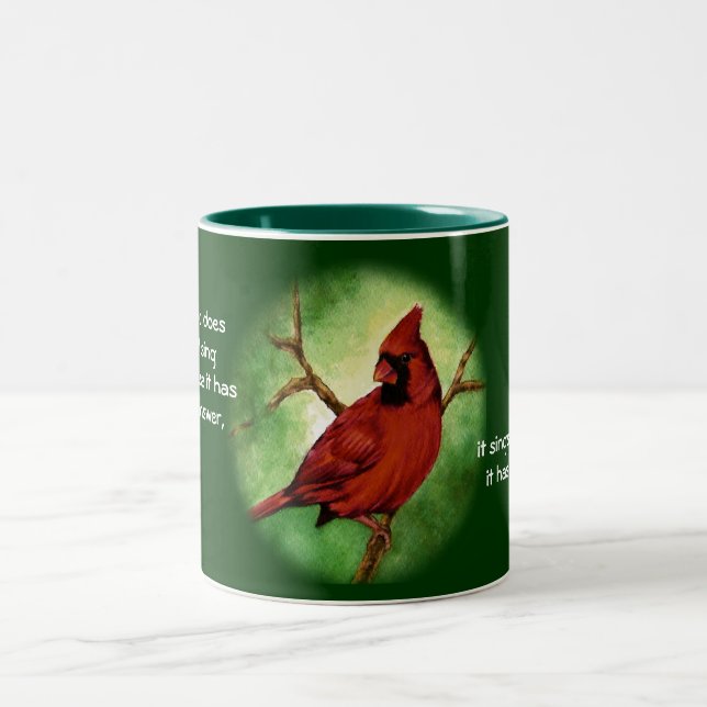 Caneca De Café Em Dois Tons Red Cardinal Mug (Centro)