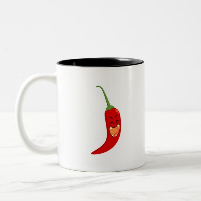 Caneca De Café Em Dois Tons Red Chili (Esquerda)