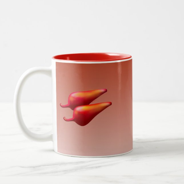 Caneca De Café Em Dois Tons Red Chili Peppers red dois tons mug (Esquerda)