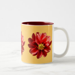 Caneca De Café Em Dois Tons Red Dahlias