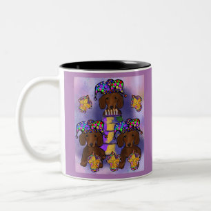 Caneca De Café Em Dois Tons Red Doxie Carnaval