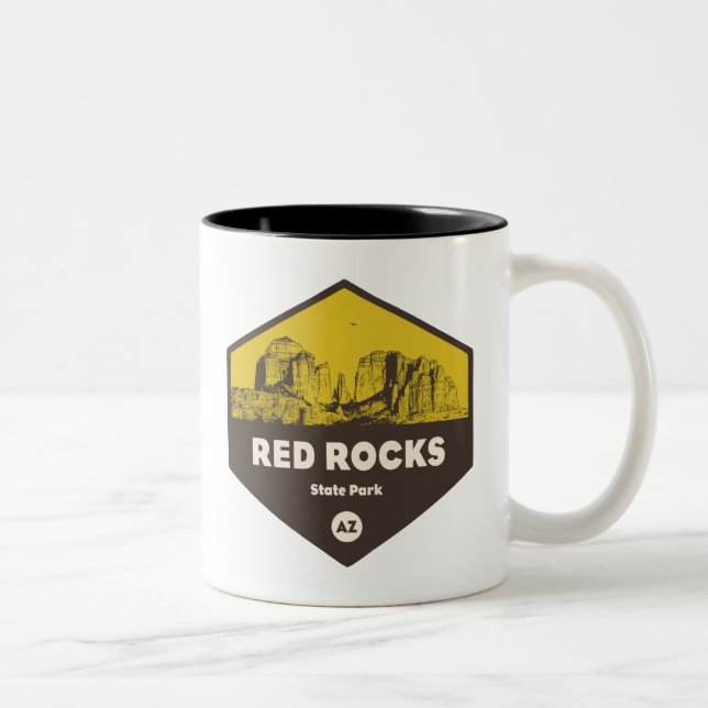 Caneca De Café Em Dois Tons Red Rock State Park, Arizona (Direita)