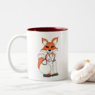 Caneca De Café Em Dois Tons Red Rocks Fox Mug