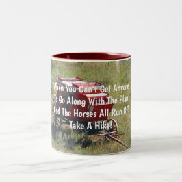 Caneca De Café Em Dois Tons Red Stagecoach Engraçado